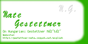 mate gestettner business card